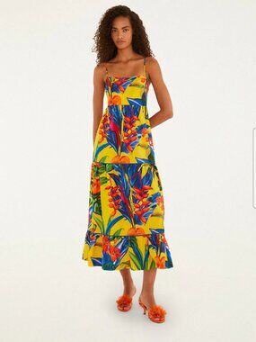 NWT L Farm Rio Bright Nature Maxi Dress